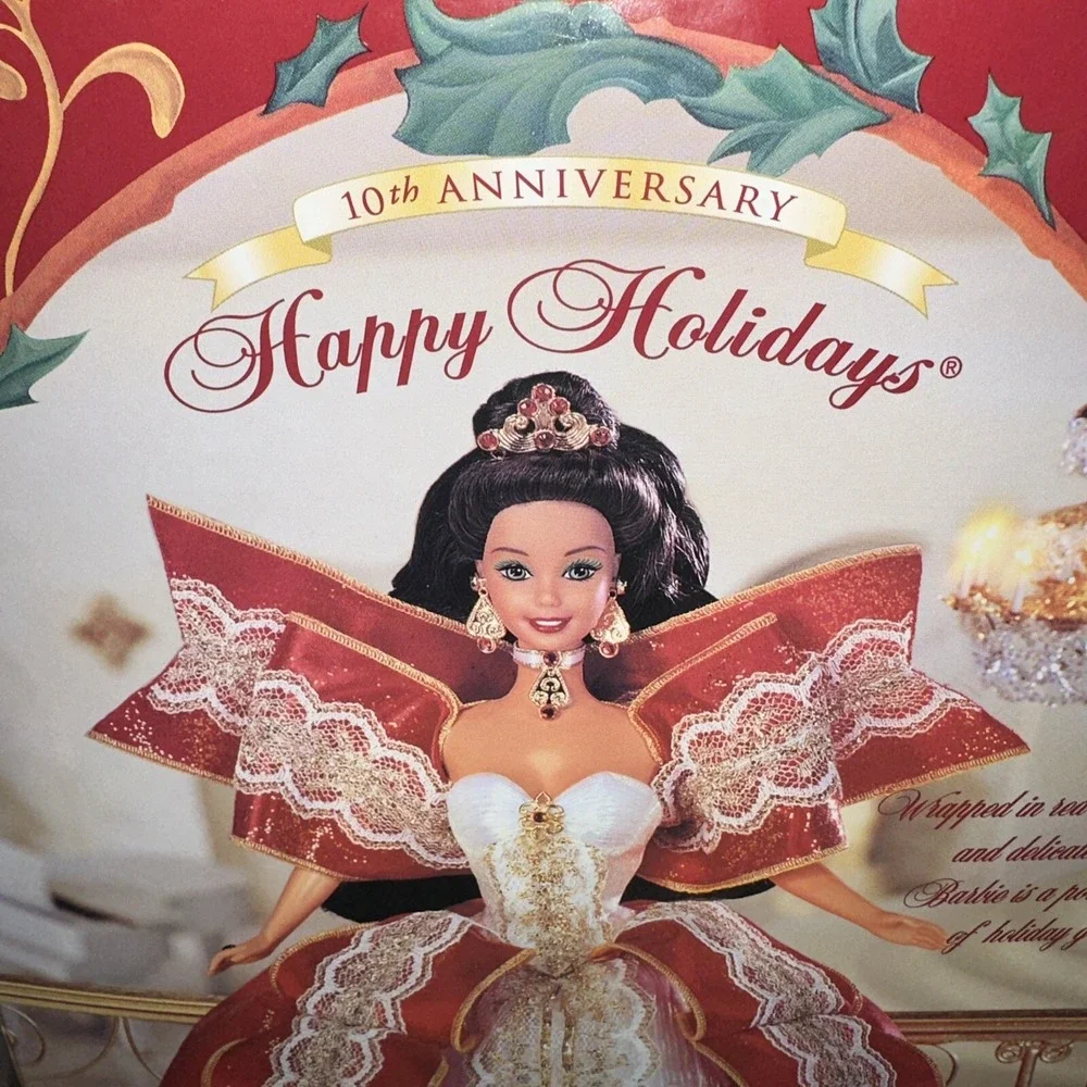RARE‎ 1997 MISPRINT Green Eyes Holiday Barbie Happy Holidays Special Edition